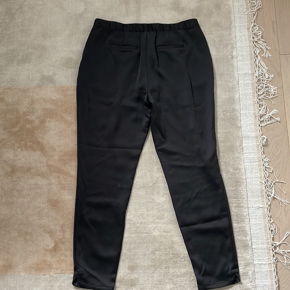 H by Halston Black Pleat Pleated Front Elastic Dress Pocketed Pants Size Medium - Picture 3 of 9